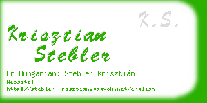 krisztian stebler business card